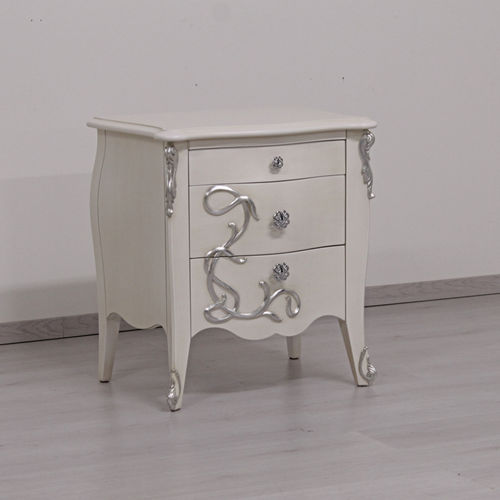 Comodino in stile francese - ARABESQUE - ORSITALIA - in legno massiccio / in legno laccato / in legno laccato brillante