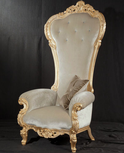 Poltrona design nuovo barocco - TRONO BIG - ORSITALIA - in velluto / in raso / in seta