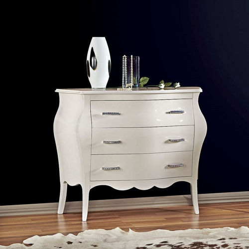 Cassettone design nuovo barocco - BUTTERFLY - ORSITALIA - in legno laccato / in legno massiccio / in legno laccato brillante