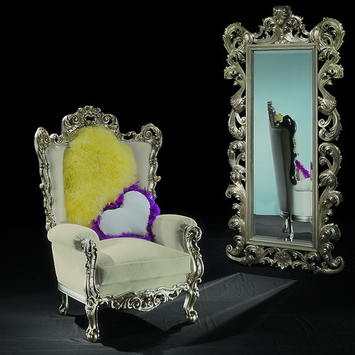 Poltrona design nuovo barocco - CASANOVA - ORSITALIA - in velluto / in tessuto acrilico / in cotone