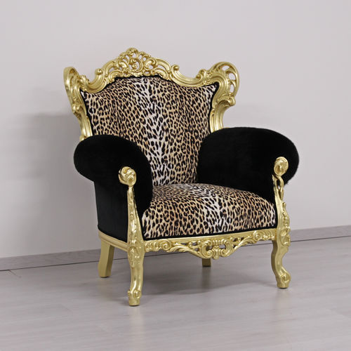 Poltrona design nuovo barocco - STRADIVARI ANIMALIER - ORSITALIA - in lana / in velluto / in cotone