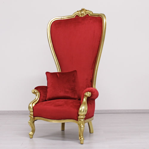 Poltrona Luigi XVI - RE SOLE THRONE - ORSITALIA - in velluto / idrorepellente / in lana