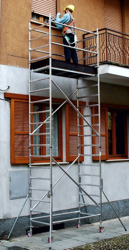Ponteggio in alluminio - EUROPONT XS - Frigerio Carpenterie - con rotelle