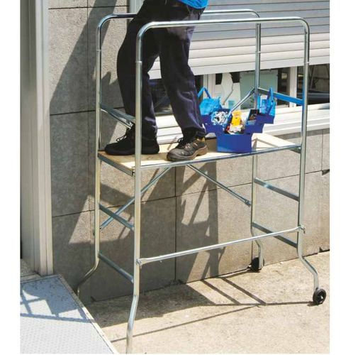 Ponteggio in acciaio galvanizzato - MINI HOBBIT - Frigerio Carpenterie - con rotelle