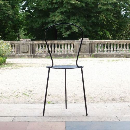 Sedia contemporanea - L'ASSISE - Airborne - da giardino / in acciaio / con supporto in acciaio