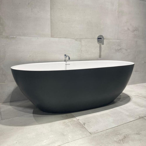 Vasca da bagno ovale - ALANA INTEGRATED OVERFLOW - Livingstone Baths - da appoggio / in composito / contemporanea