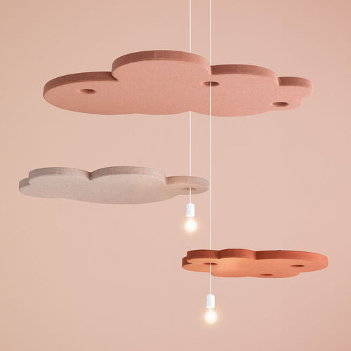 Pannello acustico per soffitto - CLOUDZ - ZilenZio - sospeso / in tessuto / in MDF