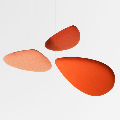 Pannello acustico per soffitto - DELTA - ZilenZio - sospeso / in tessuto / in MDF