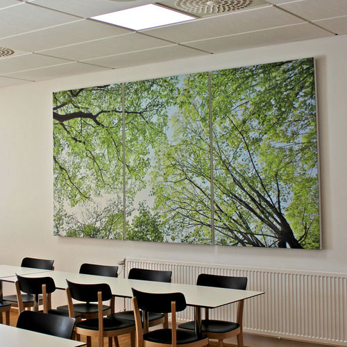 Pannello acustico per muro - DEZIBEL PRINT - ZilenZio - sospeso / in tessuto / in MDF