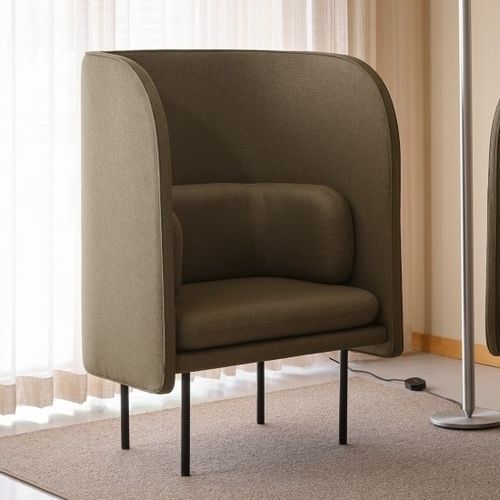 Poltrona contemporanea - Tune  - ZilenZio - in tessuto / in legno / con rivestimento rimovibile
