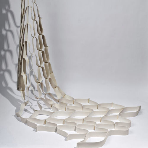 Tessuto per tende - SILENCE - Okko Design AB - da parete / con motivi geometrici / in lana