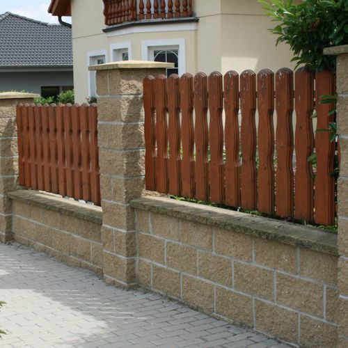 Recinzione a sbarre - 448W - KB BLOK - da giardino / in legno / classica