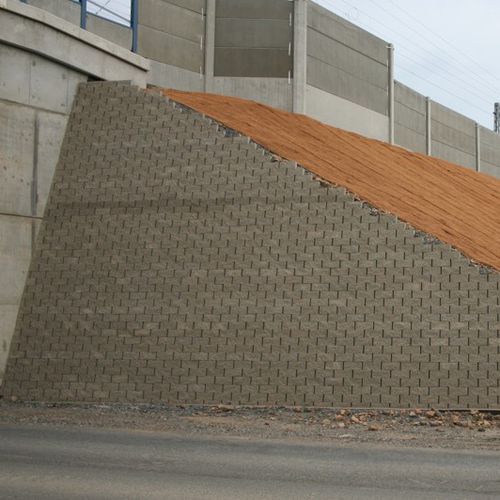 Muro di contenimento in calcestruzzo - OPERKY - KB BLOK - per recinzione di giardino / finitura pietra