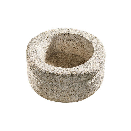 Vaso da giardino in granito - BASALT - PANGEA - da appoggio / rotondo / ovale