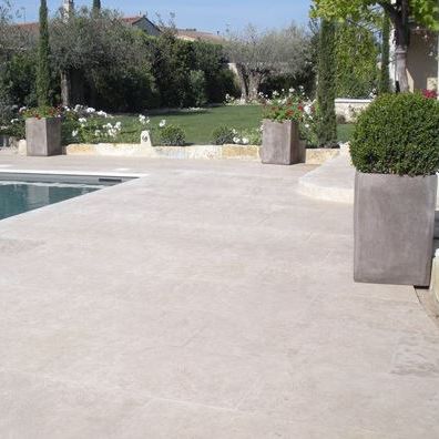 Lastricato in pietra naturale - LUGET N&deg;7 CLAIR FLEURY- BRUSHED - Luget - in calcare / da esterno / da interno