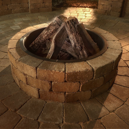Braciere da giardino a legna - Grand Fire Ring Kit - ACKER STONE - in acciaio / in pietra / rotondo