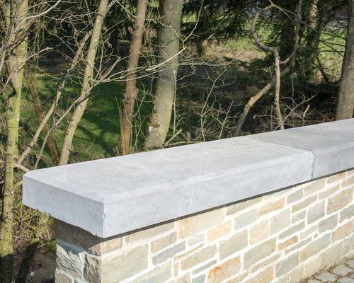 Paramento in gres - HAZOTTE - in pietra blu / da giardino / contemporaneo