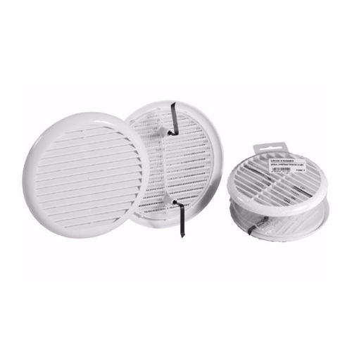 Griglia di ventilazione in ABS - UNIVERSAL : UNI09-6 series - DAKOTA - rettangolare / rotonda / bianca