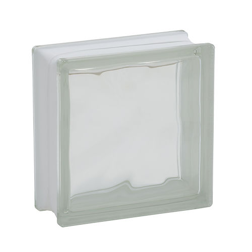 Mattone di vetro quadrato - VET02-5001 - DAKOTA - satinato / ondulato / per muro interno