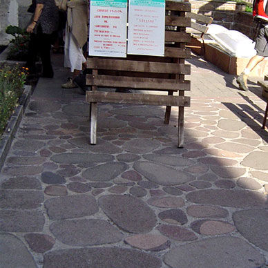 Pavé in porfido - COBBLESTONES - PORFIDI ITALIA 2000 - in marmo / da esterno / opaco