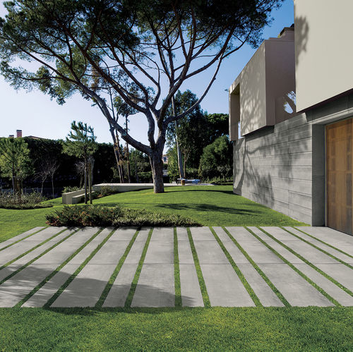 Piastrella in gres porcellanato - CEMENTO 2.0 - KRONOS CERAMICHE - levigata / da esterno / da giardino