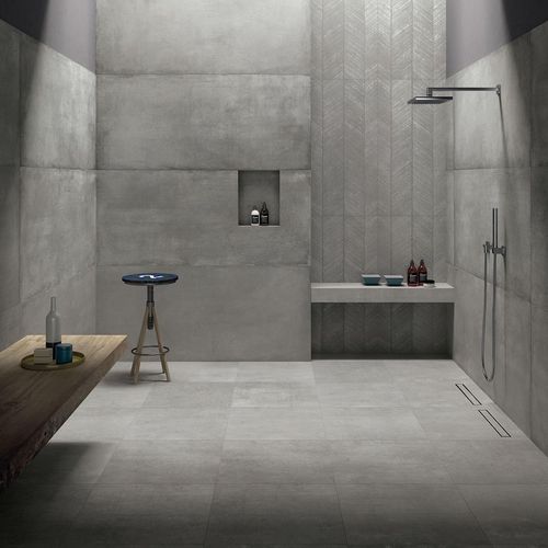 Piastrella in gres porcellanato - CEMENTO - KRONOS CERAMICHE - finitura naturale / liscia / 3D