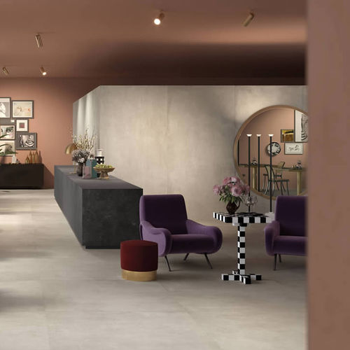 Lastra in pietra in gres porcellanato - CENERE - KRONOS CERAMICHE - per pavimento / per facciate / per stanza da bagno