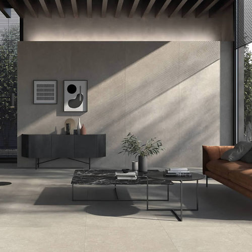 Lastra in pietra in gres porcellanato - ELEGANCE TAUPE - KRONOS CERAMICHE - per pavimento / per facciate / per stanza da bagno