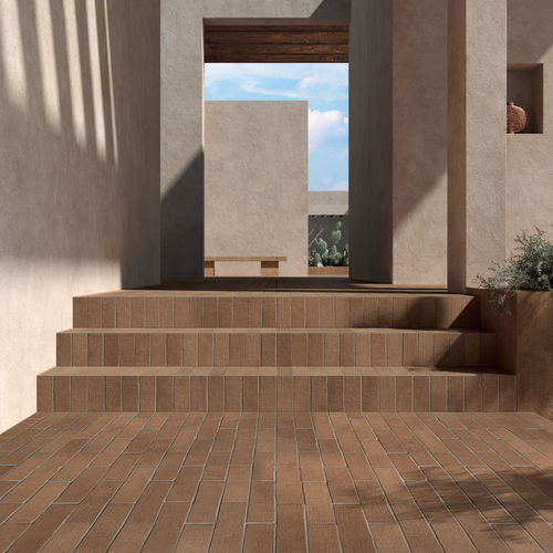 Piastrella in gres porcellanato - MATTONE - KRONOS CERAMICHE - levigata / finitura naturale / da esterno