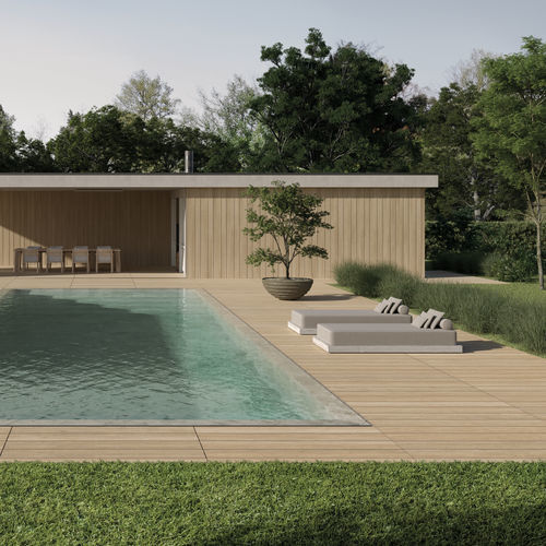 Piastrella in legno - AMBRE - KRONOS CERAMICHE - finitura naturale / da esterno / per bagnasciuga di piscina