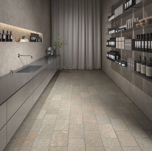 Piastrella in pietra - FLAMED - KRONOS CERAMICHE - opaca / da interno / da bagno