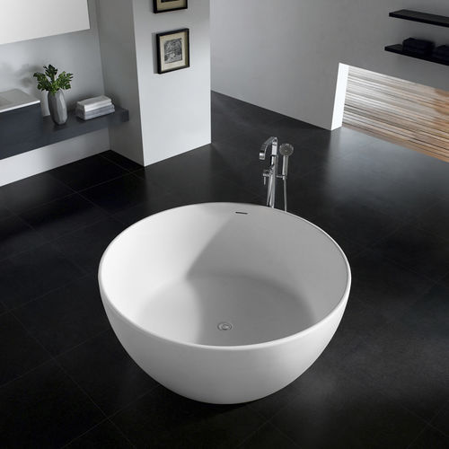 Vasca da bagno rotonda - PG11460 - PG Caststone - da appoggio / ghisa minerale / bianca