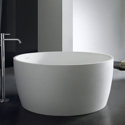 Vasca da bagno rotonda - PG11360 - PG Caststone - da appoggio / ghisa minerale / bianca