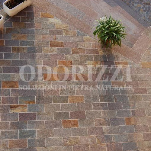 Lastricato in porfido - CAMPARTA® : SPLIT TILES - ODORIZZI soluzioni in pietra - da esterno / antiscivolo / resistente al gelo