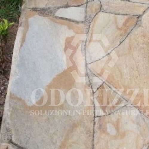 Lastra in pietra in quarzite - GEA'S : IRREGULAR - ODORIZZI soluzioni in pietra - per pavimento / a rilievo