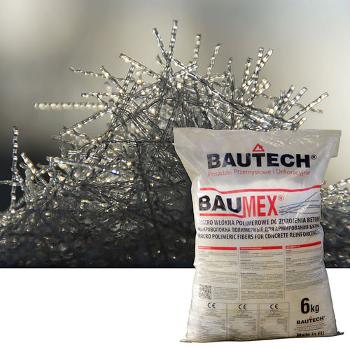 Fibra di rinforzo polimerica - BAUMEX® - BAUTECH - per calcestruzzo