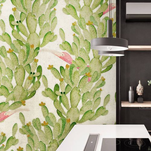 Carta da parati contemporanea - CACTUS DREAM - Wallpepper - in fibra di cellulosa / in fibra naturale / con motivi naturali