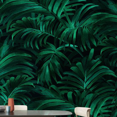 Carta da parati contemporanea - PALM PLETHORA - Wallpepper - in fibra di cellulosa / in fibra naturale / con motivi naturali