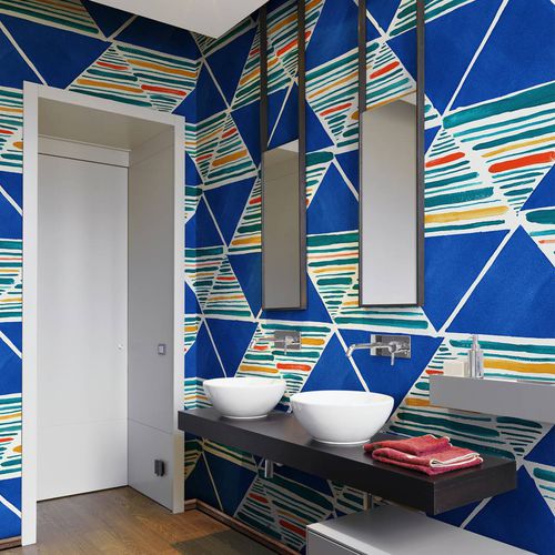 Carta da parati contemporanea - DOC - Wallpepper - in fibra di cellulosa / in fibra naturale / con motivi geometrici