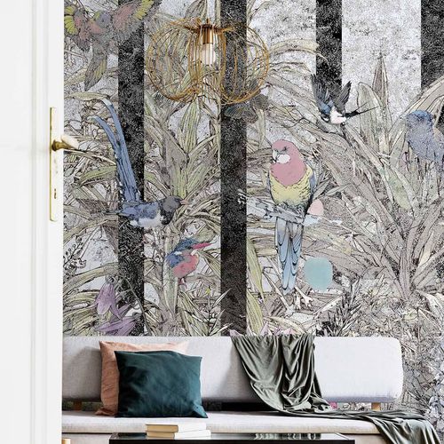 Carta da parati contemporanea - STRIPED FANTASY - Wallpepper - in fibra di cellulosa / in fibra naturale / con motivi naturali