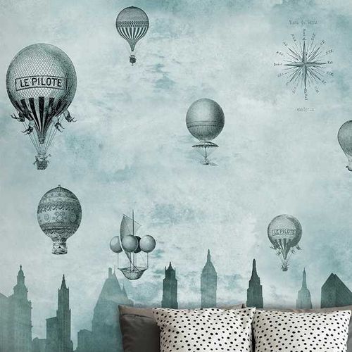 Carta da parati contemporanea - FLYING HIGH - Wallpepper - con motivo urbano / con motivo stampato