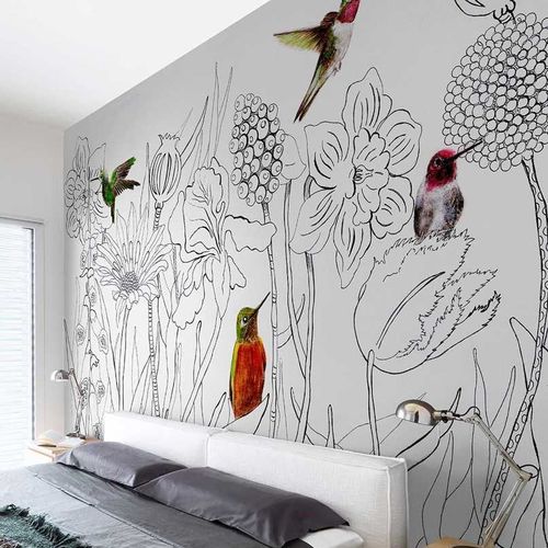 Carta da parati contemporanea - CHINOISERIE 3.0 - Wallpepper - con motivi naturali / con animali / con motivo stampato