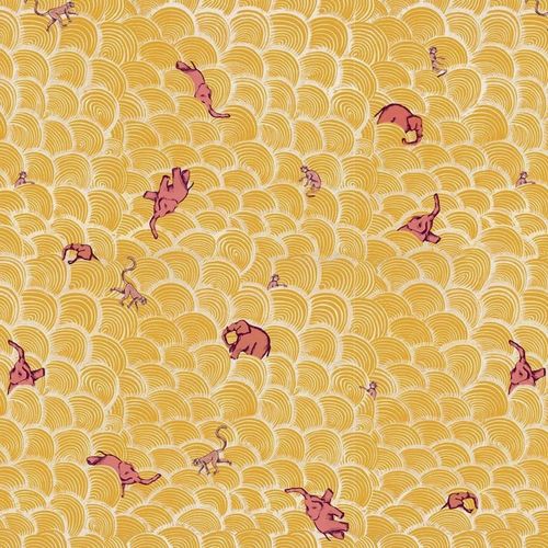 Carta da parati contemporanea - SUNNY ELEPHANT / OP-14 - Wallpepper - con animali / con motivo stampato