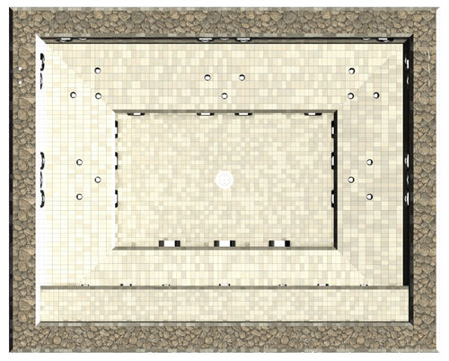 Spa da incasso - AWD - rettangolare / 5 posti / in mosaico