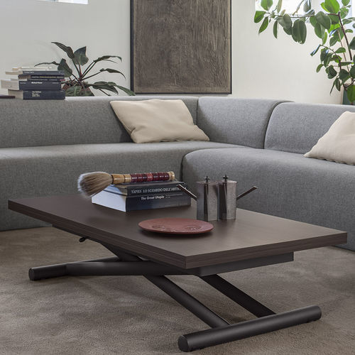 Tavolino basso contemporaneo - UNIVERSE - altacom italia - in legno tinto / in melaminico / con supporto in metallo