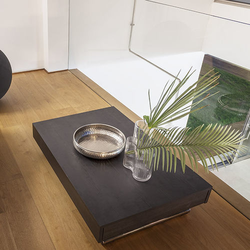Tavolino basso contemporaneo - COMPACT - altacom italia - in legno tinto / in melaminico / con supporto in metallo