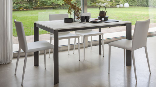 Tavolo da pranzo contemporaneo - TEOREMA - altacom italia - in legno laccato / in vetro / in melaminico