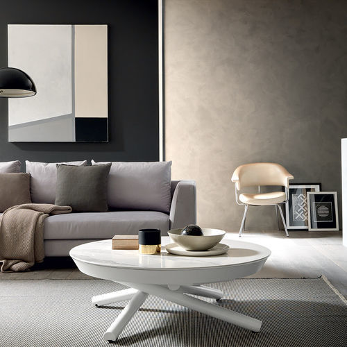 Tavolino basso contemporaneo - HELIOS - altacom italia - in vetro / in legno / in melaminico