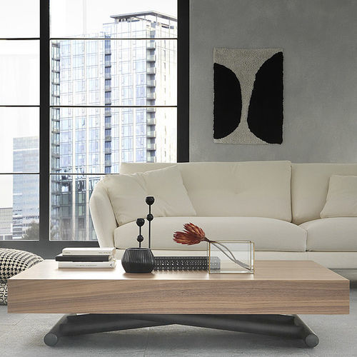 Tavolino basso contemporaneo - FEBO - altacom italia - in legno / in melaminico / con supporto in metallo