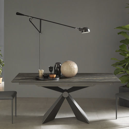 Tavolo da pranzo contemporaneo - SINTESI - altacom italia - in MDF / in ceramica / con supporto in metallo